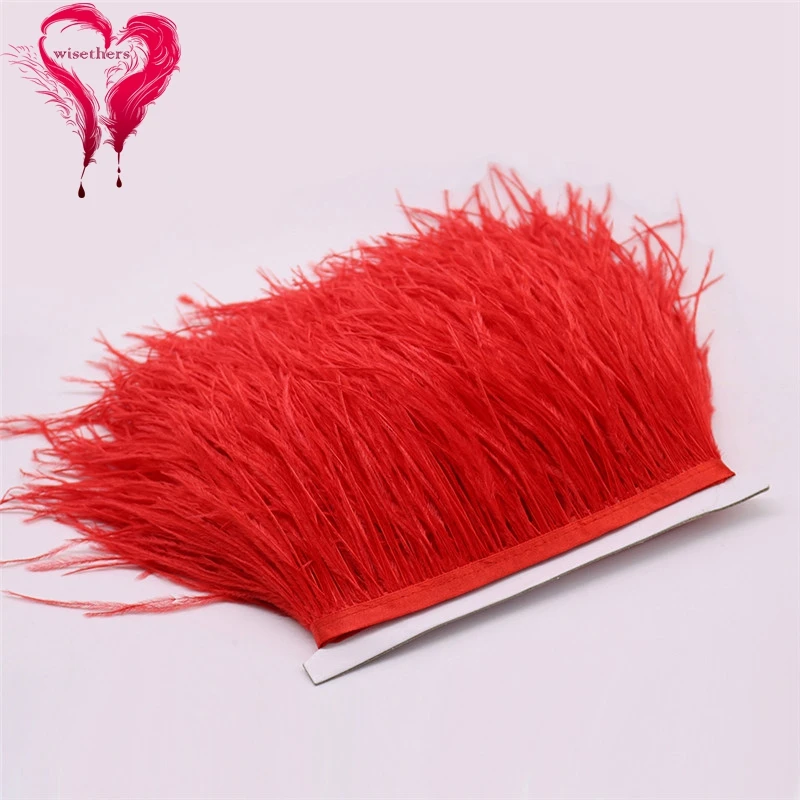 3 red ostrich feather fringe 3
