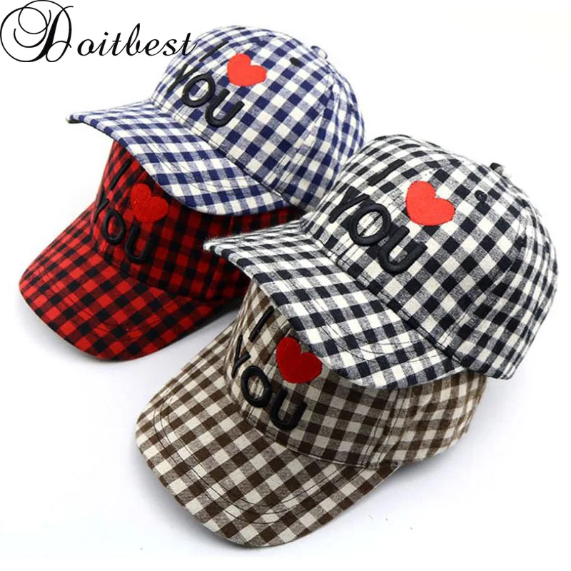 Baby Kids Boys Girls Baseball Tennis Plaid Cap Toddler Sun Snapback Hat US