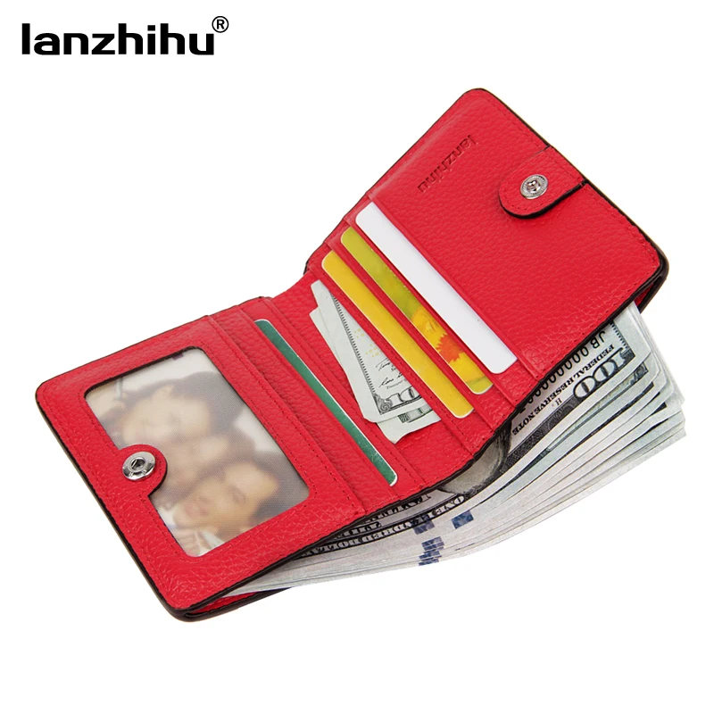 Женский RFID блокирующий кожаный кошелек дизайнерский женский Portomonee маленький кошелек для монет качественный Тонкий Карманный Кошелек держатель для карт