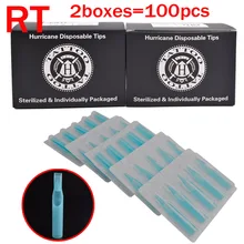 100 шт./компл. RT синие тату-наконечники одноразовые держатели с иглами для татуировки стерильные Ассорти наконечники для иглы татуировки тату машина