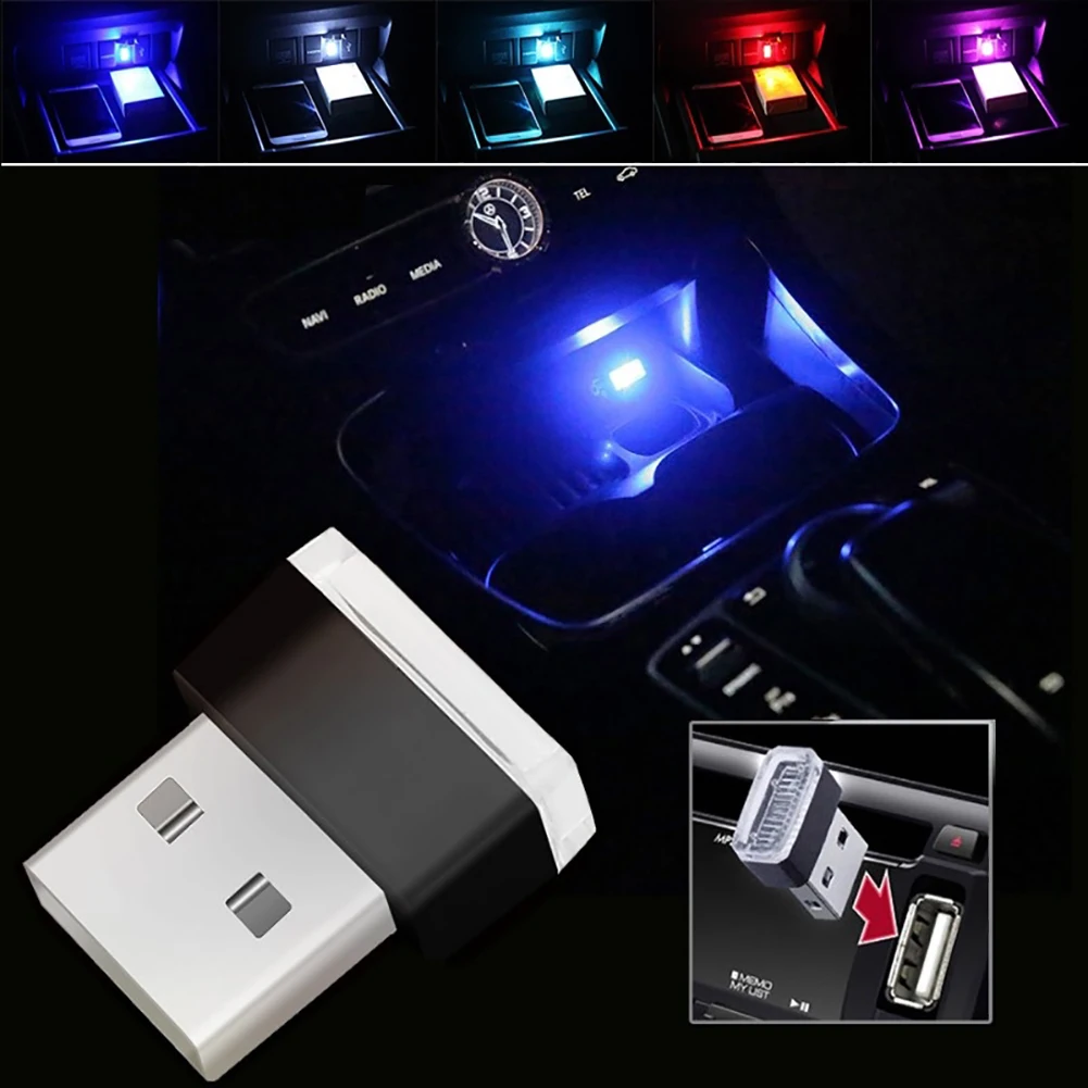 

1PC Auto Car LED USB Atmosphere Light Lamp For Mercedes W205 W203 W211 Volvo XC90 S60 XC60 S80 V40 Alfa Romeo 159 156