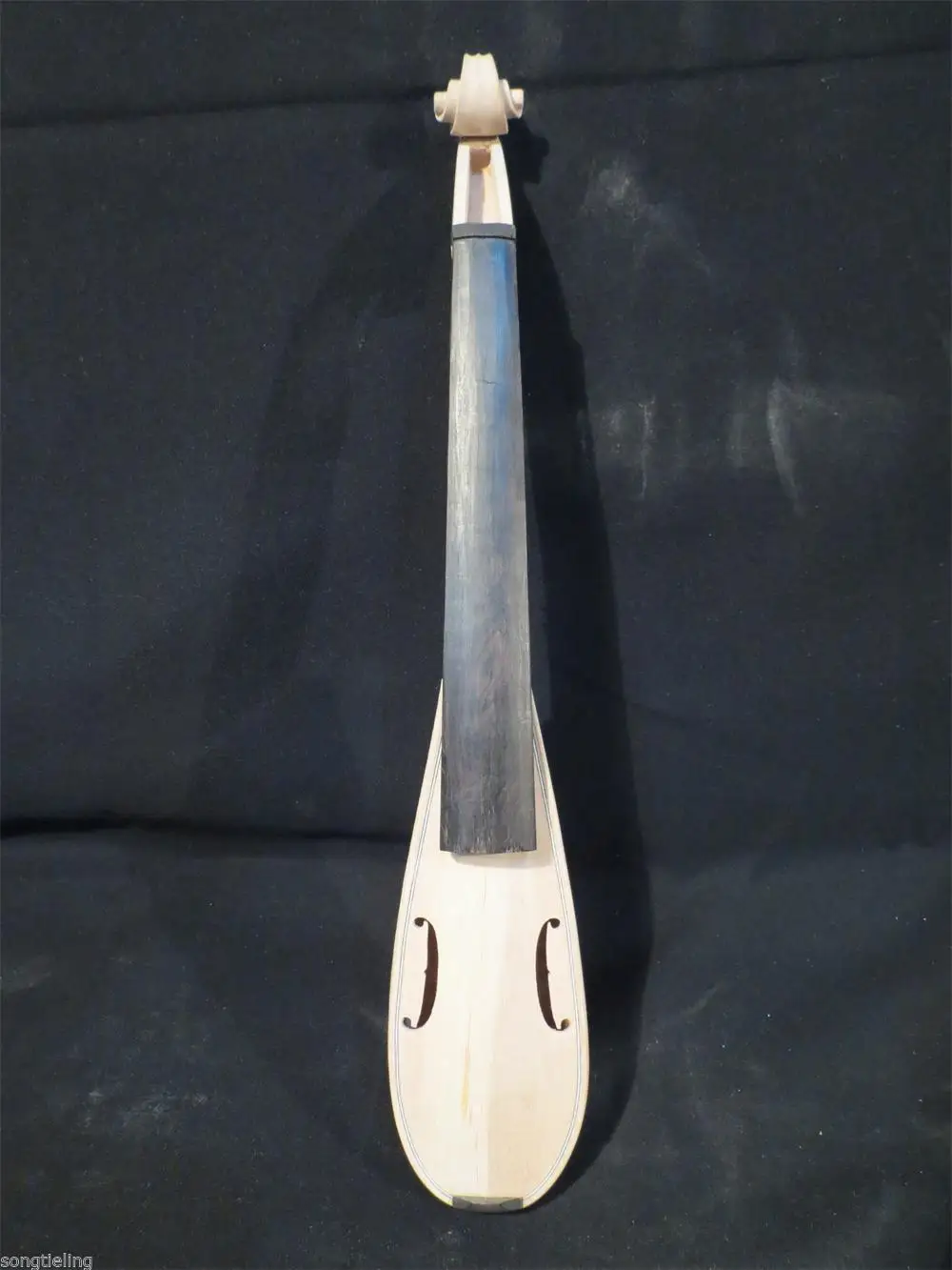 

Baroque style unfinished Pochette SONG Brand violin 7 3/4",white violin #8436
