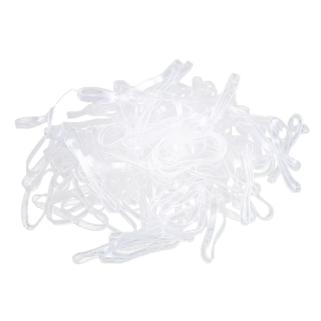 100pcs Fashion Elastic Ponytail Holders Hairband Hair Rubber Rings - Black/White/Multi-color Optional