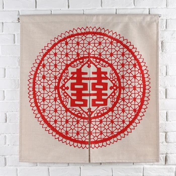 

Taiwan Japan style Chinese wedding happy door curtain hanging living room kitchen living room home decoration bar coffee house