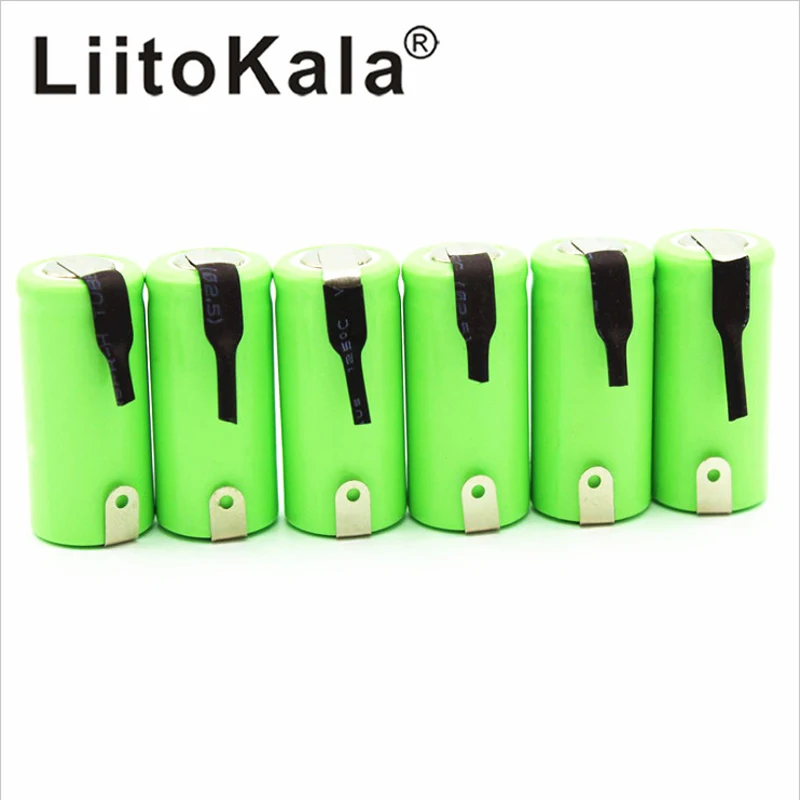 LiitoKala 2/3AA Ni-MH аккумулятор AA 1,2 V 600mAh аккумуляторная батарея с контактами