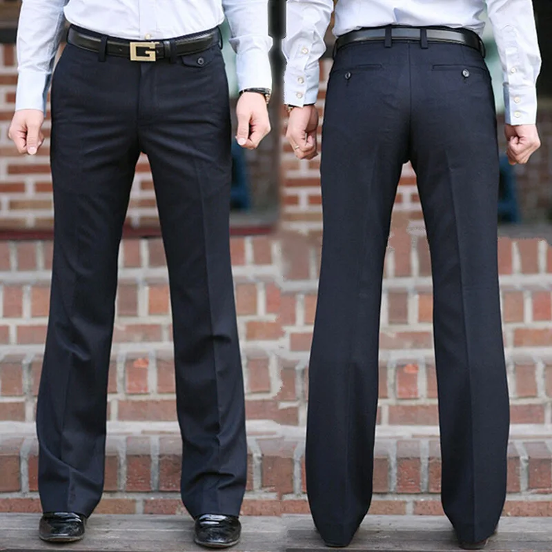 Новинка, мужские расклешенные брюки, строгие брюки, брюки с колокольчиком, белые брюки для танцев, строгие брюки для мужчин, размер 28-37
