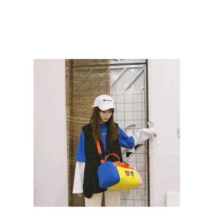 Menghuo Cartoon Travel Bag Women Duffle Bag Nylon Waterproof Colorful Packing New Travel Handbag Weekend Luggage Travel Tote Sac_25