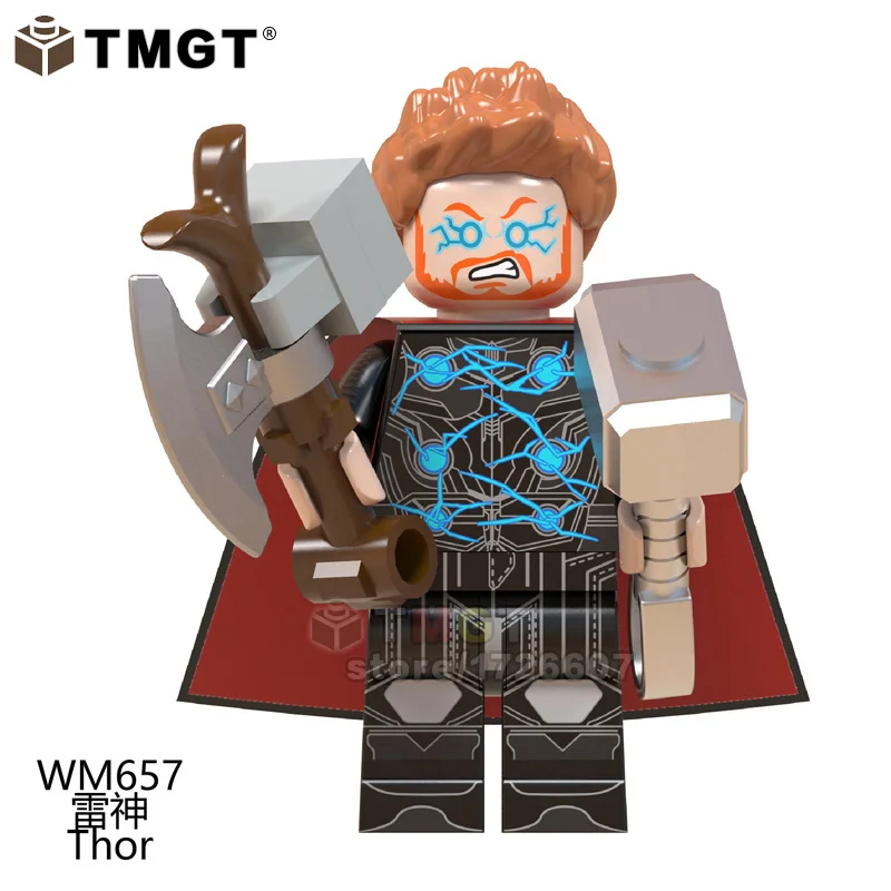 

TMGT Single Thor Legoings Endgame Avengers 4 Captain Marvel Black Widow Hawkeye Iron Man Brick Building Blocks Toys For Children