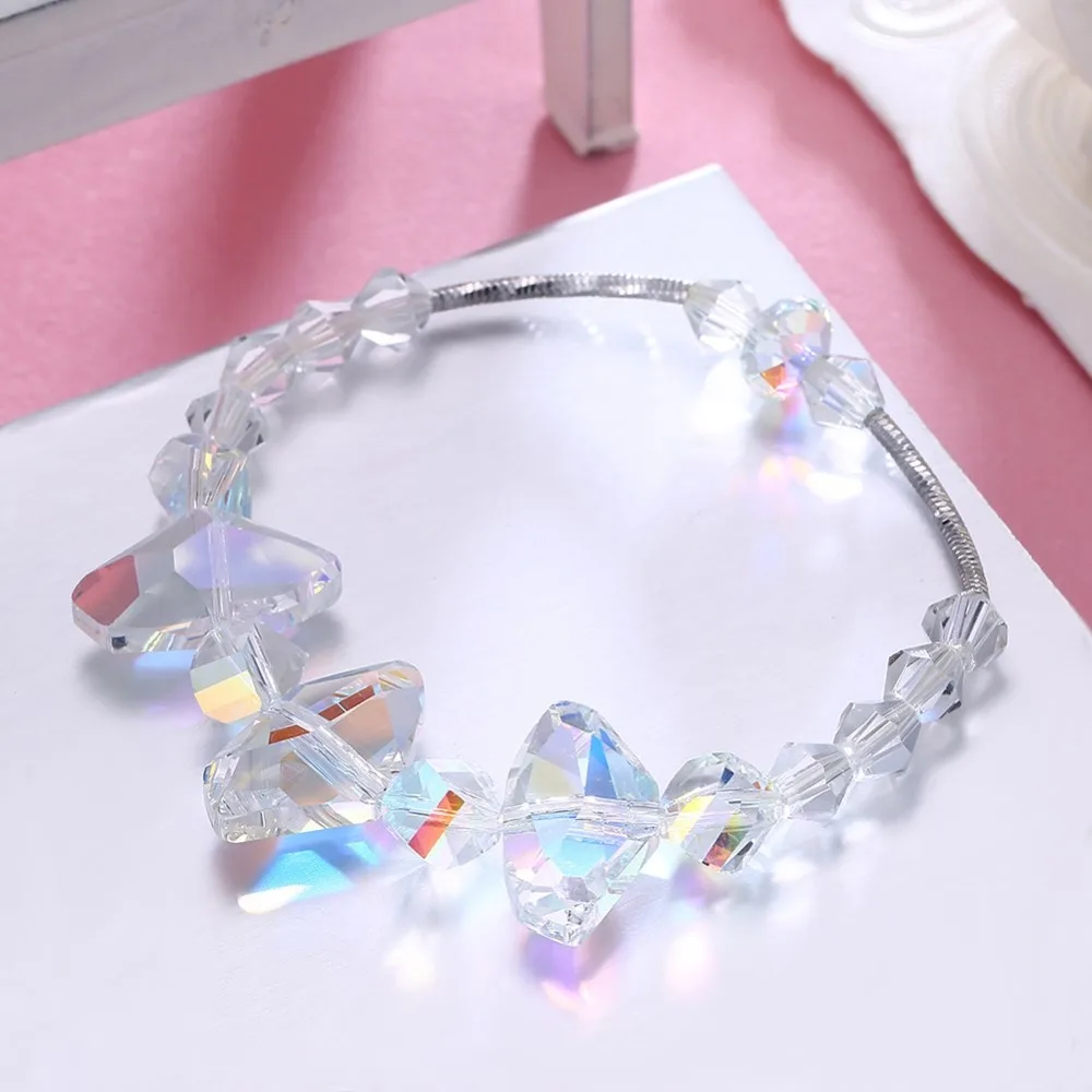 Women 925 Sterling Silver Bracelets Irregular Crystals Charm Silver Bracelets S925 Lady Fine Jewelry Wedding Party Waist Wears Women 925 Sterling Silver Bracelets Irregular Crystals Charm Silver Bracelets S925 Lady Fine Jewelry Wedding Party Waist Wears