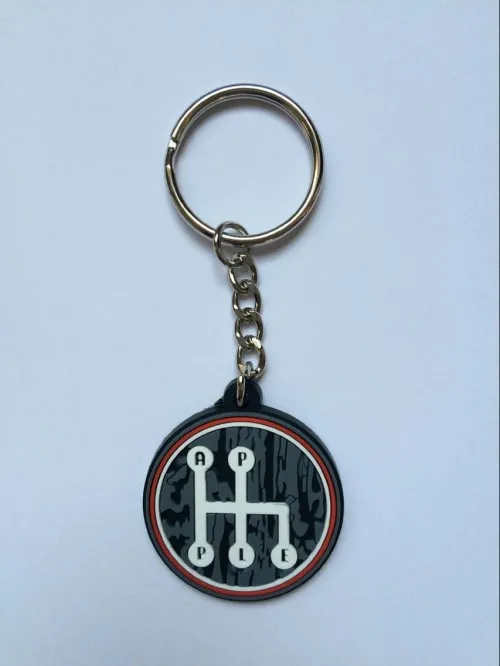 Apple auto letter Keychains Custom keychain logo rubber letter Keyring