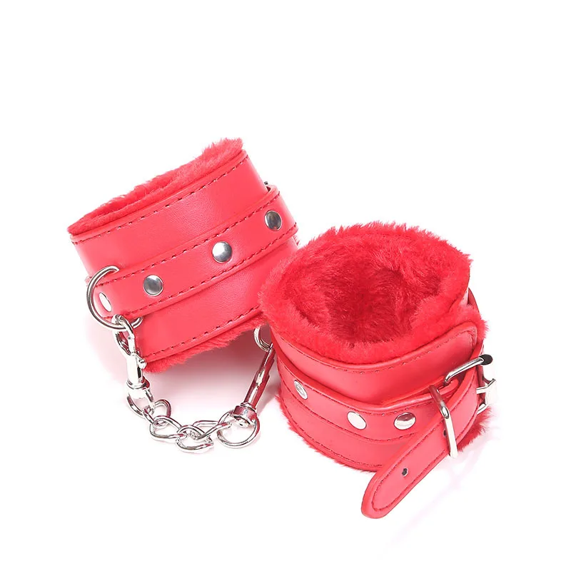 

High quality PU leather cosplay plush Handcuffs for adult Gags & Practical Jokes toy Costume coser A