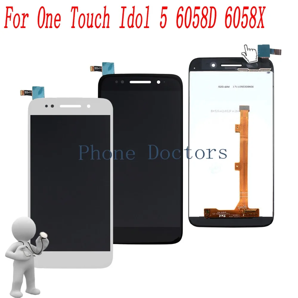 

5.2" Full LCD DIsplay+Touch Screen Digitizer Assembly For Alcatel One Touch Idol 5 6058 6058D 6058X 6058A
