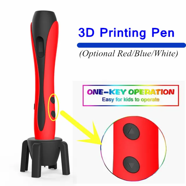 Cheap  2018 Original 3D Pen +Optional ABS PLA Filament Sets DC 5V 2A USB Charge 3D Printing Pen For Kids' Best Education Gifts