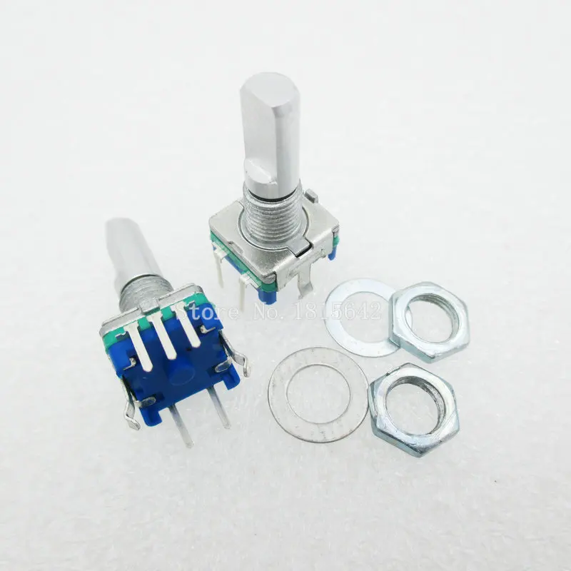 

10PCS/LOT Plum handle 20mm rotary encoder coding switch / EC11 / digital potentiometer with switch 5 Pin