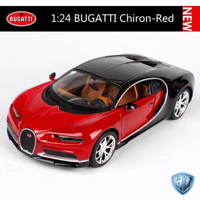 Maisto 124 Bugatti Chiron azul Diecast modelo coche de carreras