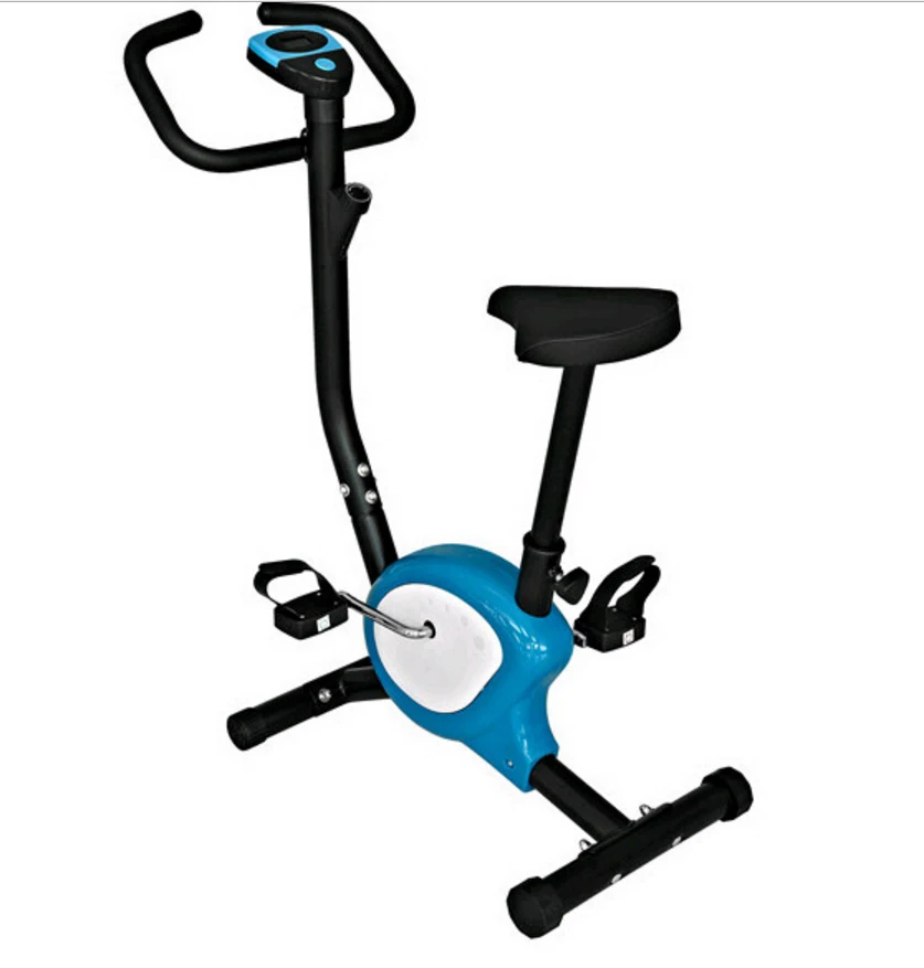 Велосипед офиса упражнения, динамический велосипед электронные часы, фитнес-велосипед домашние, красный черный синий, максимальная нагрузка 100 кг - Цвет: Синий