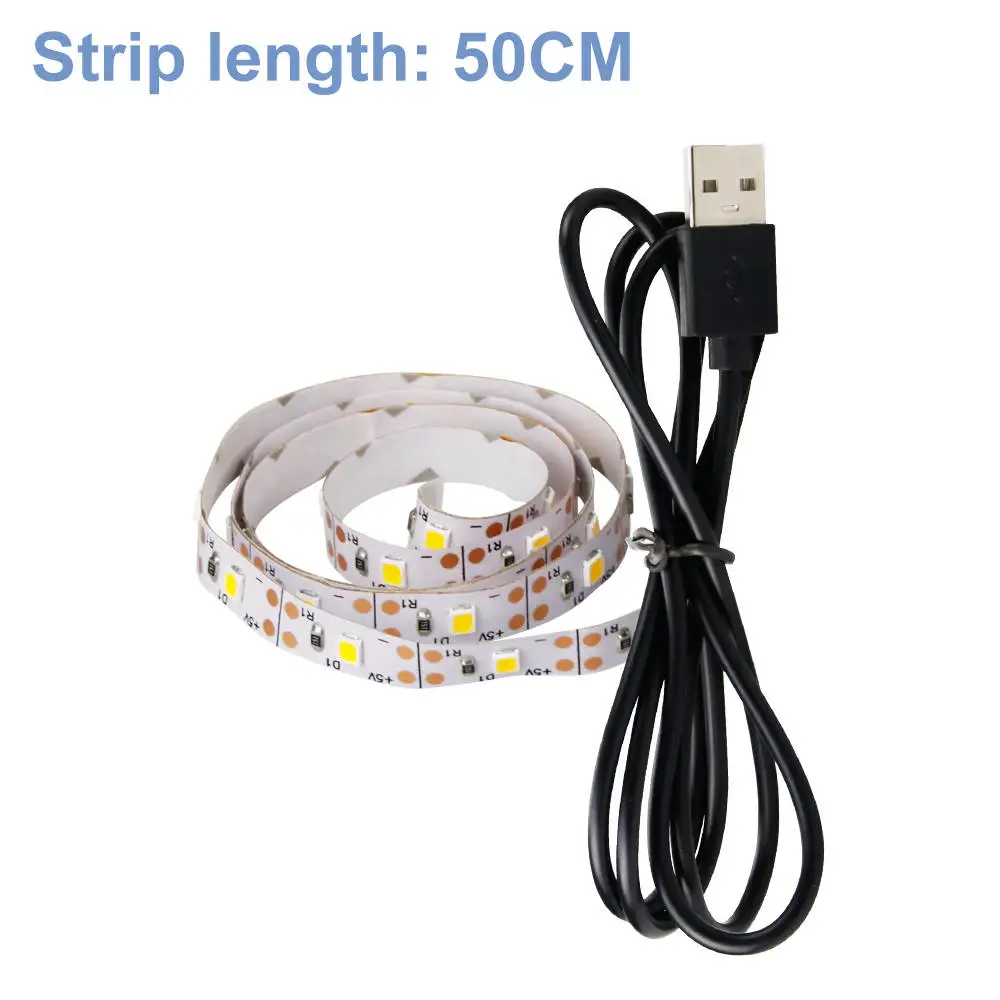 DC5V LED Light Strip Flexible 2835 Ribbon LED Light Tape 50CM 1M 2M 3M 4M 5M TV Background Lighting Christmas Decor lamp tape - Испускаемый цвет: 50cm 30leds