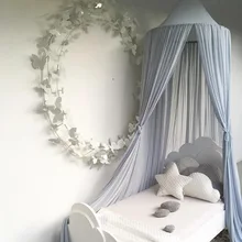 Шифоновая палатка, подвесная детская круглая купольная декорация, принцесса, Рождественская спальня, кровать, занавеска, навес, покрывало для кровати, домашняя кроватка, игра в игры