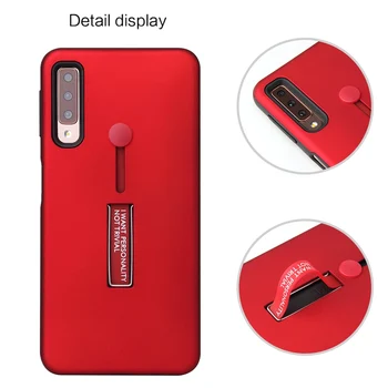 

10PCS Fashion Kickstand Case For Samsung Galaxy A9 Star A8 A7 A6 Plus 2018 A5 2017 Finger Loop Strap Armor Shockproof Back Cover