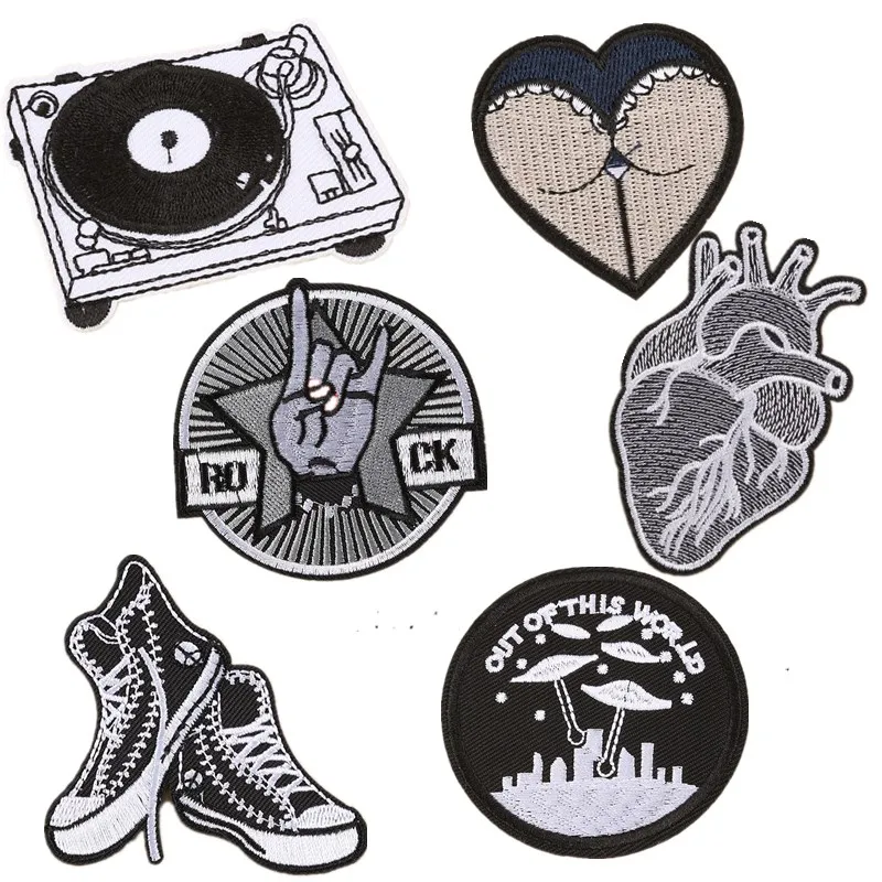 Aliexpress.com : Buy New Arrival White Black Iron On Patches ...