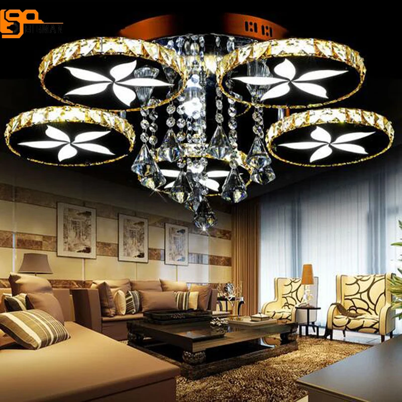 

ring design modern LED chandelier lamp crystal led lights for living room bedroom crystal chandeliers ,AC110-220V