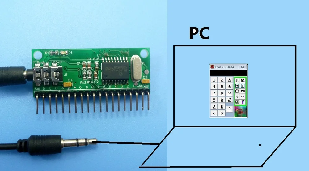 16 каналов MT8870 DTMF аудио декодер телефон голосовой контроллер 01234567890ABCD*# декодирование выход