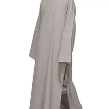 Унисекс белье и хлопок буддийская форма для боевых искусств костюмы халат Униформа дзен Медитация одежда для восточных единоборств серый