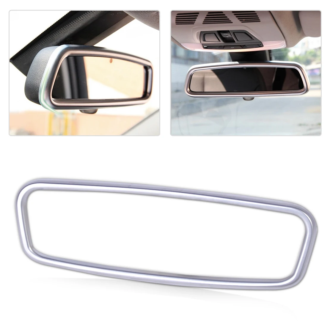 beler ABS Chrome Interior Rearview Mirror Frame Trim for Mercedes Benz A CLA GLA Class W176