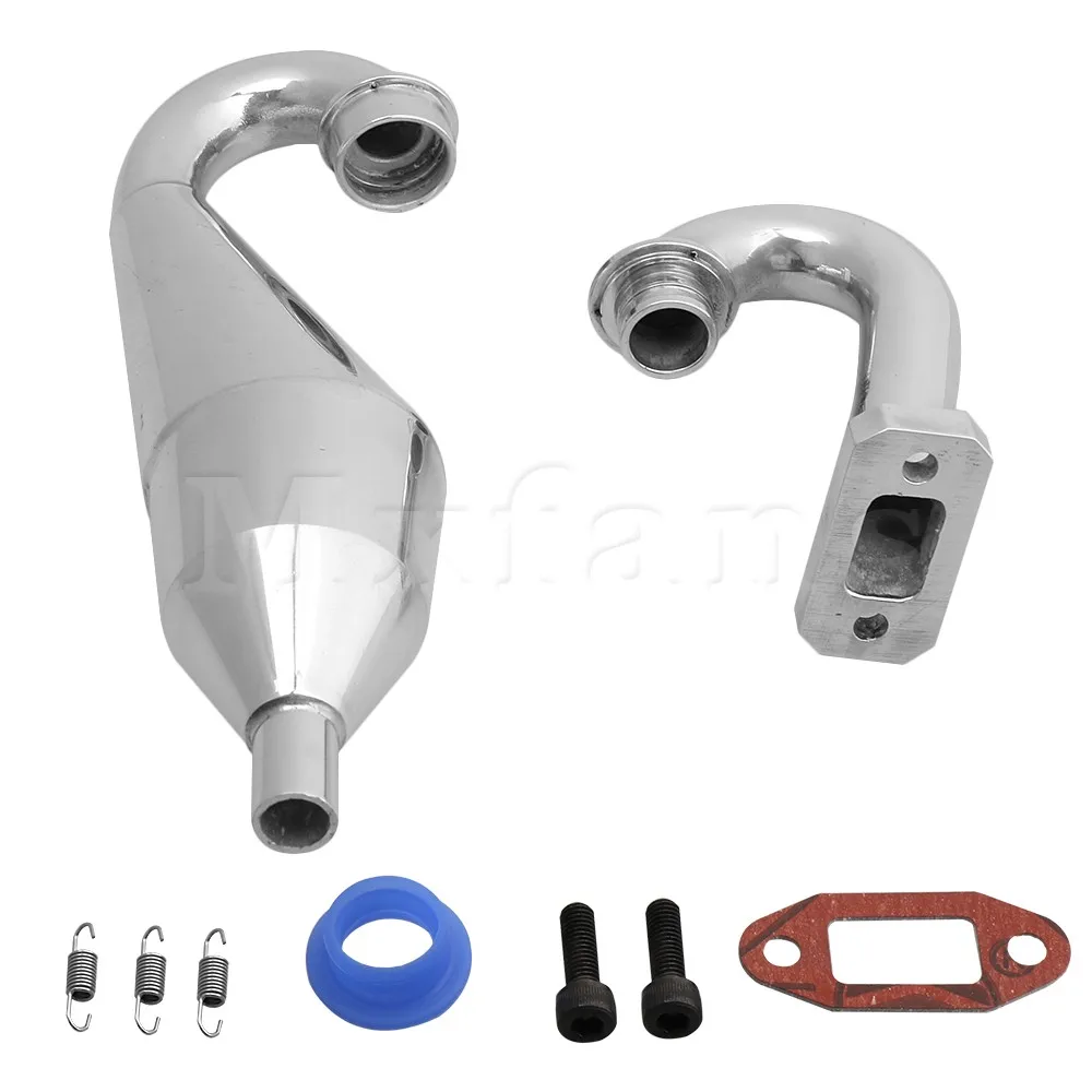 Mxfans Slive 94054 Aluminum Alloy Upgrade Parts Exhaust Pipe Tubing for HSP RC 15 Model Car