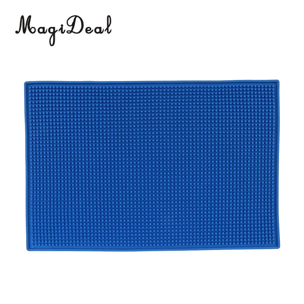 Bar Mat PVC Coaster Bar Service Mat Rubber Waterproof Kitchen Tool Blue