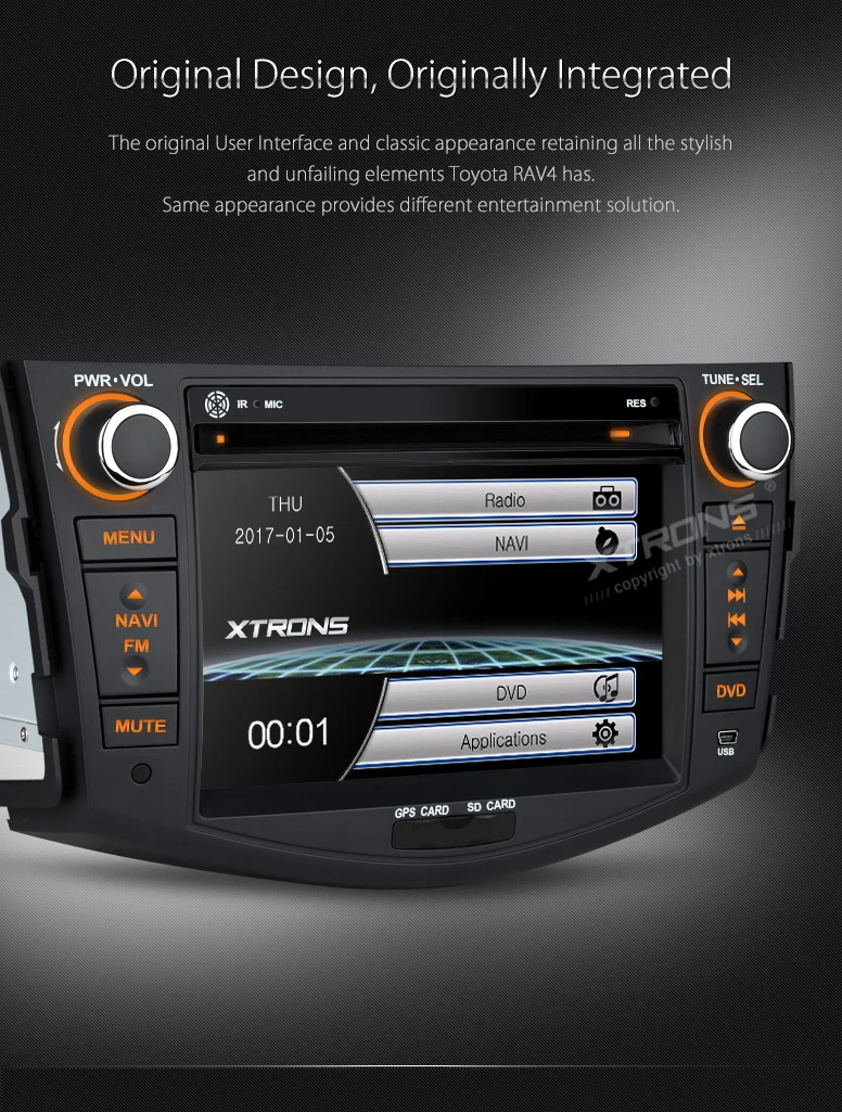 Perfect XTRONS 7" HD Touch Screen 2 din Car stereo Radio DVD Player SWC USB SD GPS For Toyota RAV4 2006 2007 2008 2009 2010 2011 2012 3