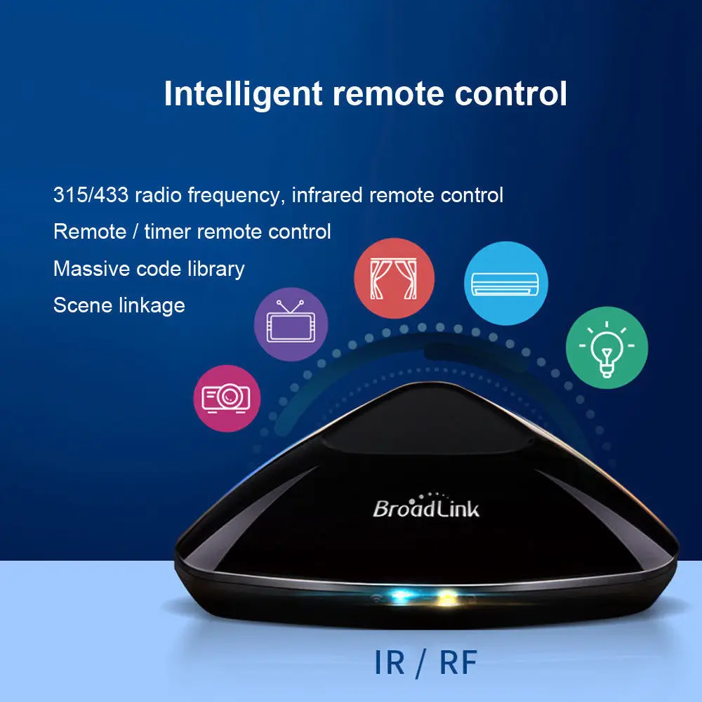 Broadlink RMPro+ WiFi+IR+RF Control for Alexa Google Home IFTTT Smart Home 315/433Mhz APP Remote Control AU/UK/EU/US Standard