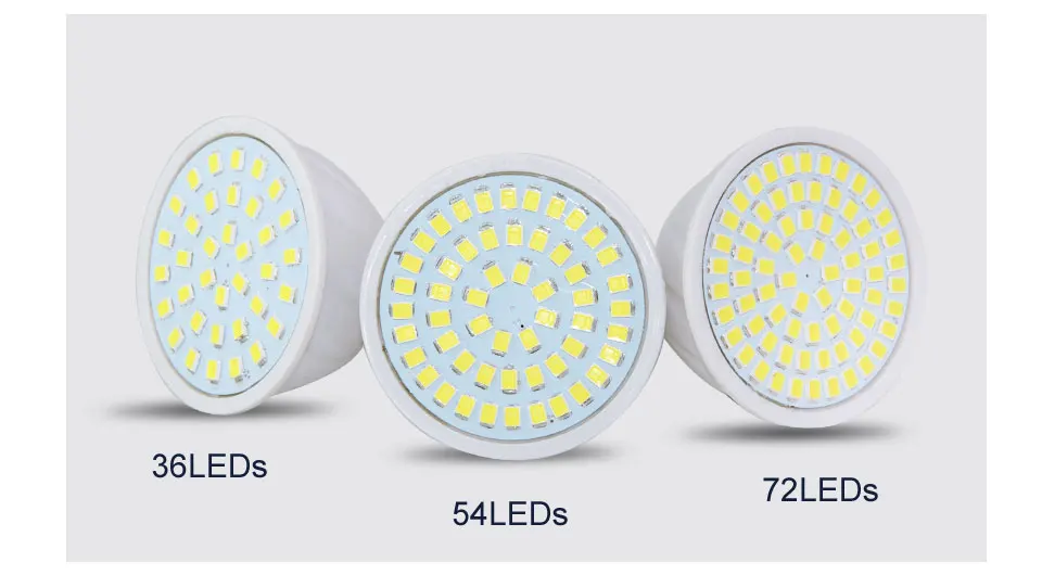 36 54 72 LEDs 4W 6W 8W AC220V 110V MR16 GU10 E27 LED Bulb SMD2835 Lampada LED Spotlight Energy Saving Bombillas Home Lighting (12)