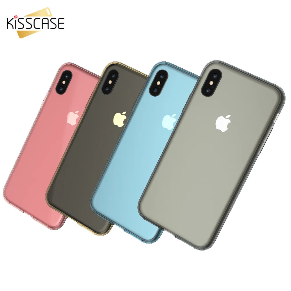 KISSCASE Прозрачный чехол для iPhone X XS 8 6 7 Plus телефона Мягкий ТПУ силиконовый 5 5S SE 6s Funda |