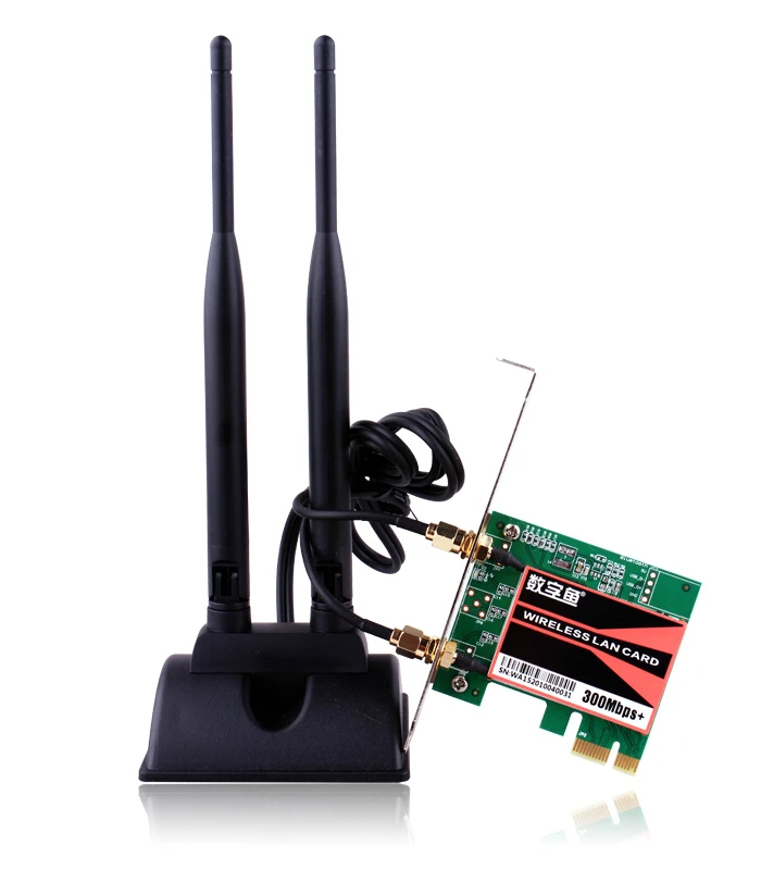 Pci e wireless network card desktop wireless network card high power wifi receiver-in Network ...