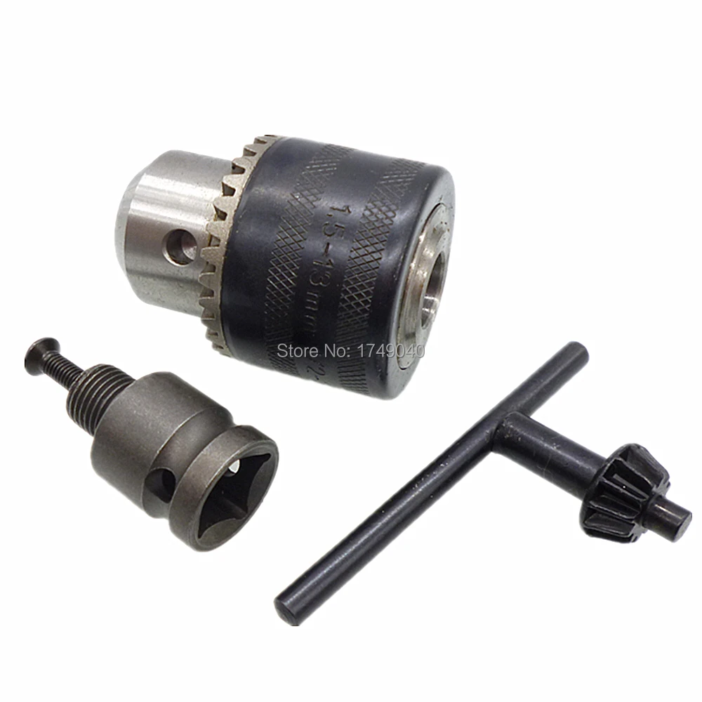 Keyed Drill Bit Chuck 1.5mm To 13mm 1/2"20 Unf Thread 1/2" Square