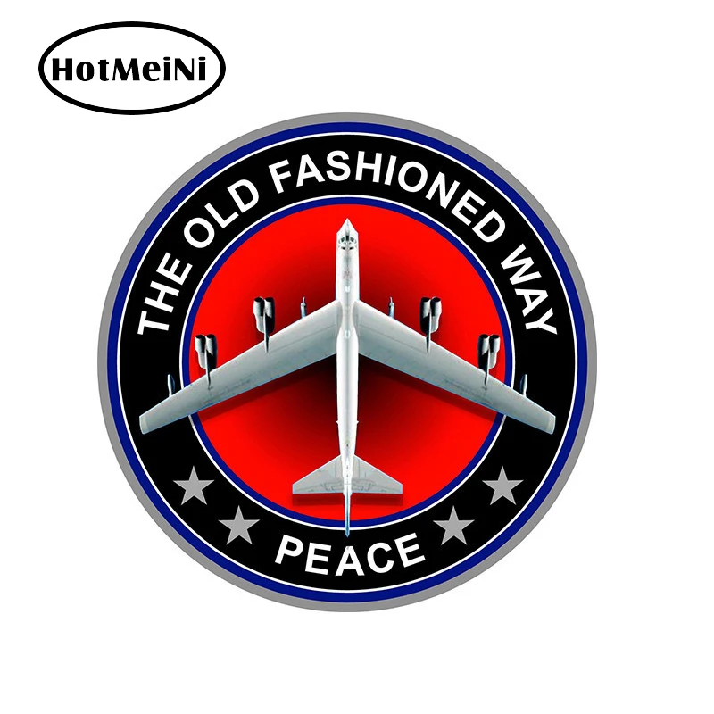 

HotMeiNi 13cm x 13cm Car Styling Car Sticker Peace The Old Fashioned Way Plane Decal Waterproof Waterproof