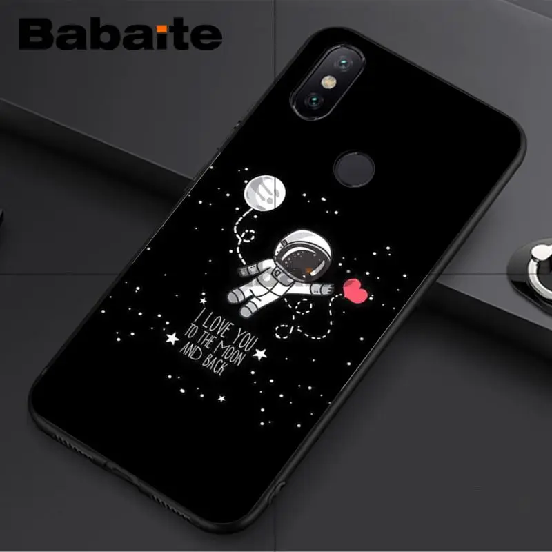 Black With White Moon Stars Space Astronaut