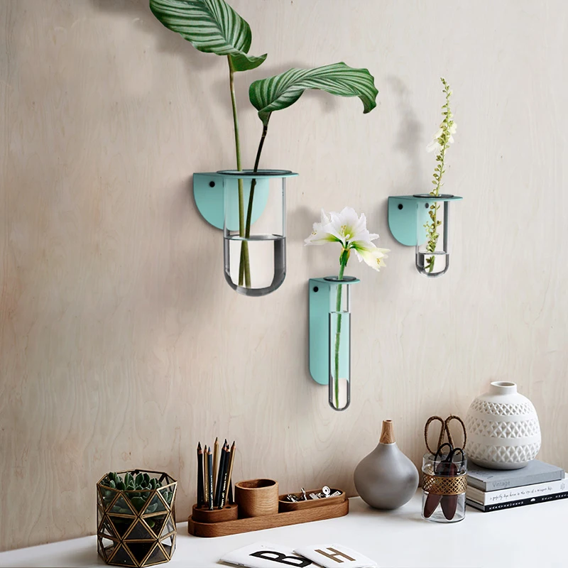 

Nordic Wall Decoration Storage Holders Racks flower plants Vase Modern Design Hanger metal Rails