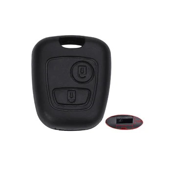 

DJBFANDEA Remote Key Case Shell Fob 2 Buttons for Peugeot 106 206 306 406 without Blade