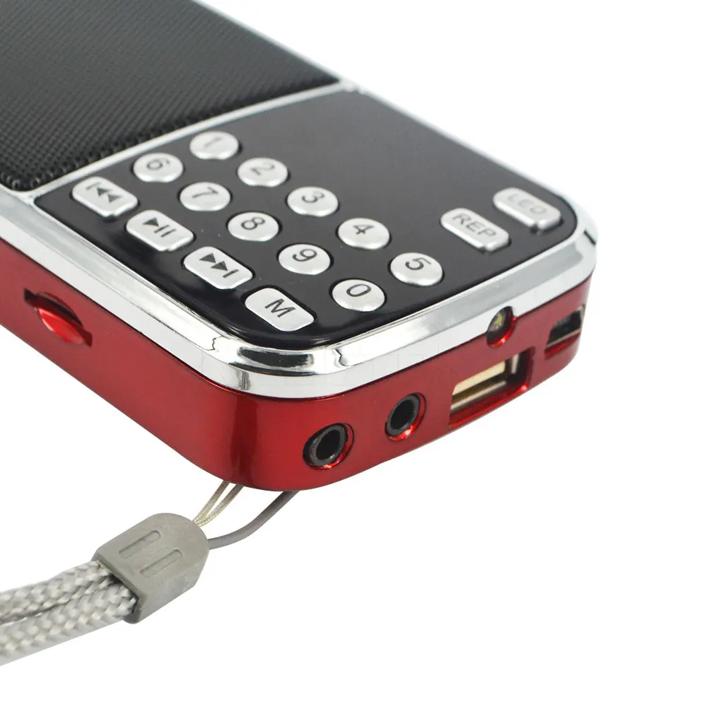 Kebidu L-088 Портативный HIFI мини-динамик MP3 аудио плеер Усилитель фонарика Micro SD TF fm-радио