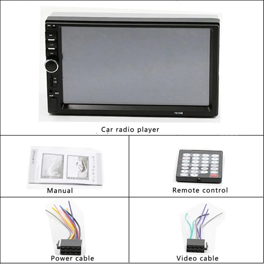 7018B универсальный дизайн fm-плеер стерео радио автомобиль 7 дюймов HD MP5 сенсорный экран+ задняя камера Автомобильная стереовидеоаппаратура MP5 плеер