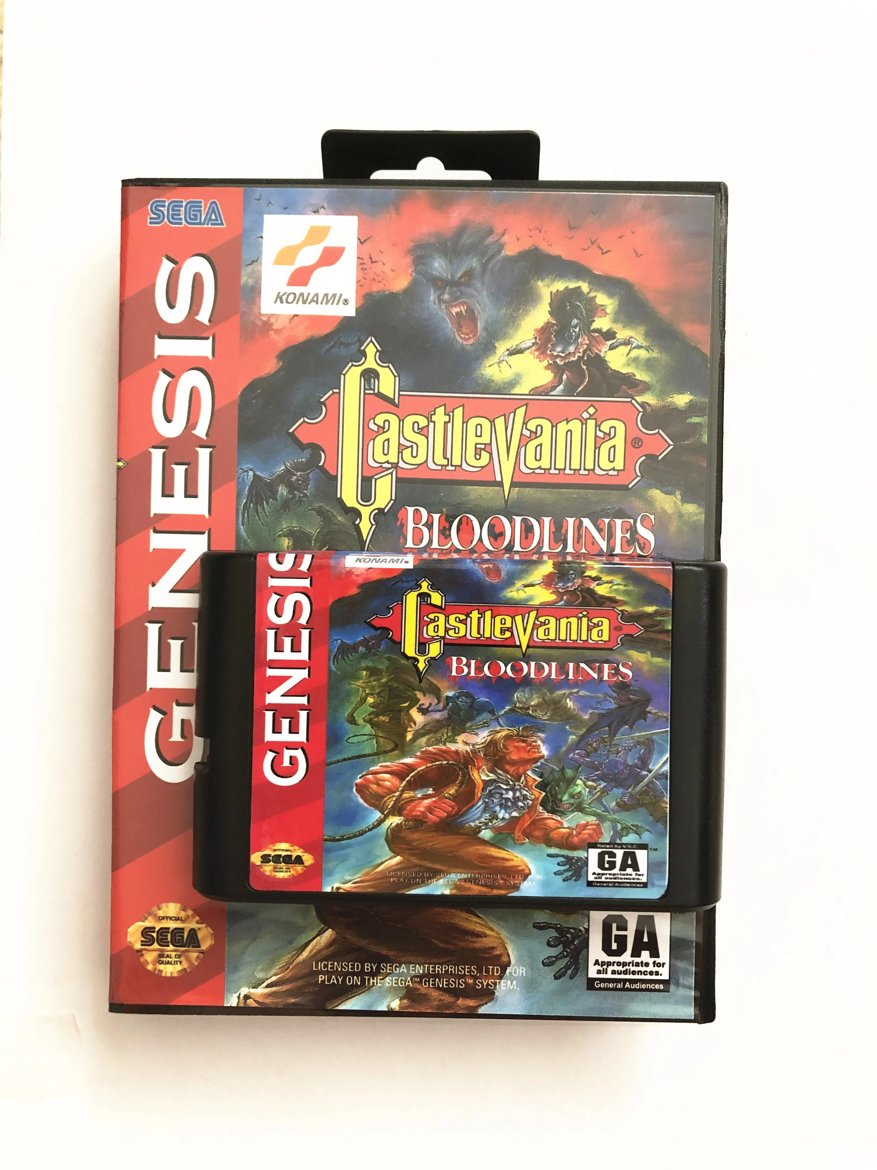 16-битная игровая карта Castlevania Bloody lines (Только NTSC) для Sega Mega Drive от Genesis | Электроника