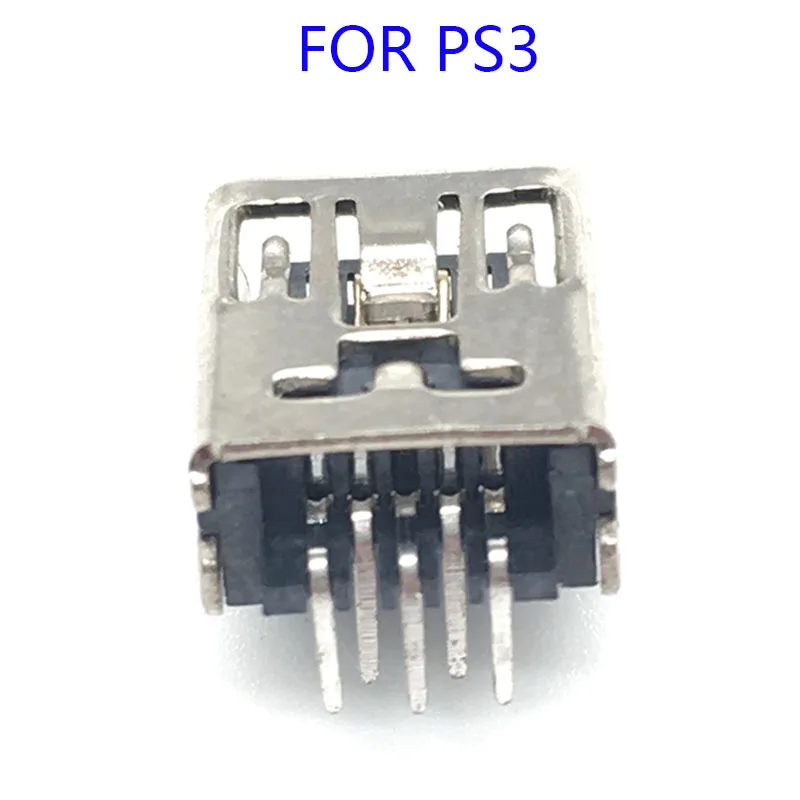 10Pcs Mini USB Charging Port Socket Power Charger Connector Replacement For PS3 Controller