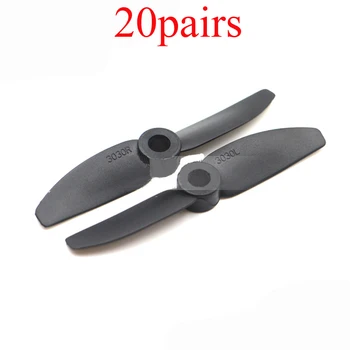 

20Pairs RC 130 Quadcopter 3030 3 inch Propeller 2 Blades Prop CW CCW Propellers 5mm Hole Paddle for FPV Multicopter Drone Parts