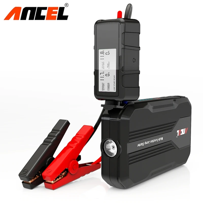 

ANCEL 12V Car Jump Starter 500A Peak Portable Auto Battery Emergency Charger Power Bank Supply for Gasoline Diesel Car Starter