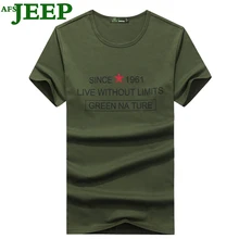 AFS JEEP New Summer Fashion Men T Shirt Boy Short Sleeve Male Tops Shirt Clothes Cotton Printing Tees Shirts Casual T-Shirt 30