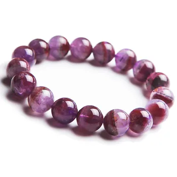 

2019 Newly Natural Canada Auralite 23 Purple Red 12mm Women Powerful Round Beads Best Gift Bracelets Reiki AAAAA Drop Shipping