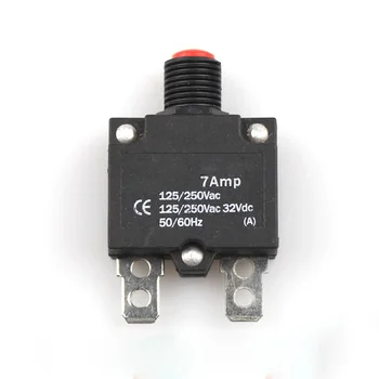 

7A-25A Thermal Switch Push Button AC 125/250V DC 32V Thermal Circuit Breaker