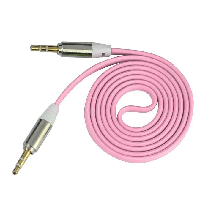 Кабель Белый 3,5 мм стерео вспомогательный кабель мужчин и женщин плоский аудио Музыка Aux шнур PK кабели#3$1,4
